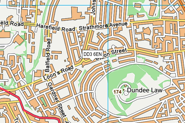 DD3 6EN map - OS VectorMap District (Ordnance Survey)