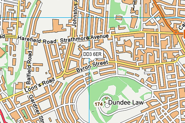 DD3 6ER map - OS VectorMap District (Ordnance Survey)