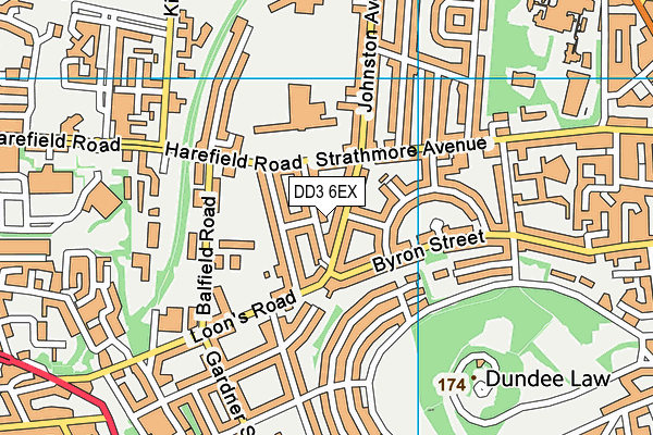 DD3 6EX map - OS VectorMap District (Ordnance Survey)