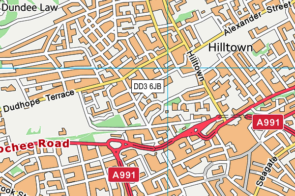 DD3 6JB map - OS VectorMap District (Ordnance Survey)