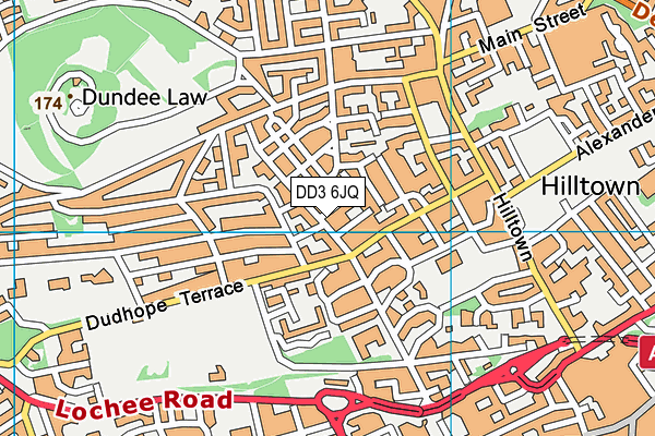 DD3 6JQ map - OS VectorMap District (Ordnance Survey)