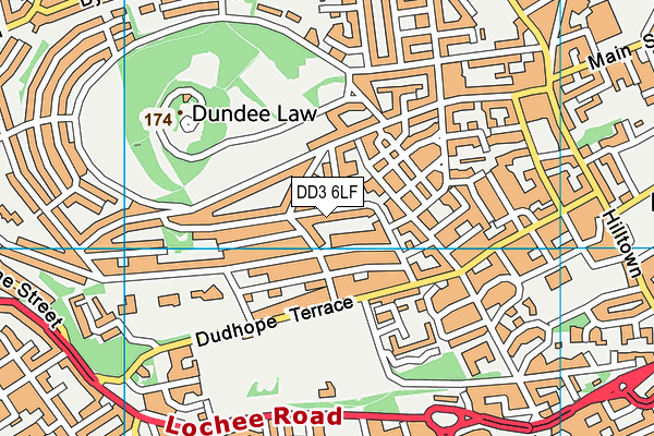 DD3 6LF map - OS VectorMap District (Ordnance Survey)