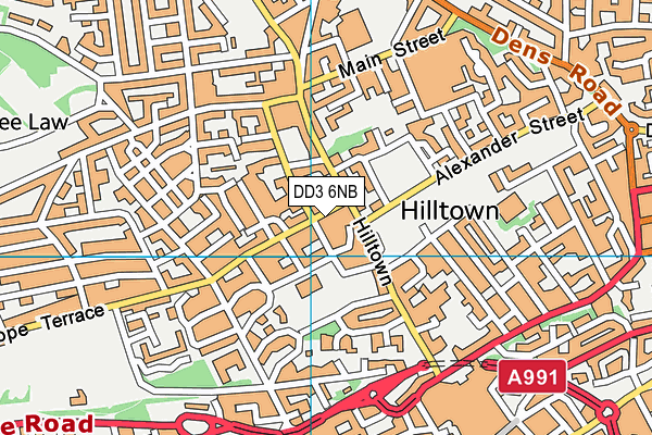 DD3 6NB map - OS VectorMap District (Ordnance Survey)