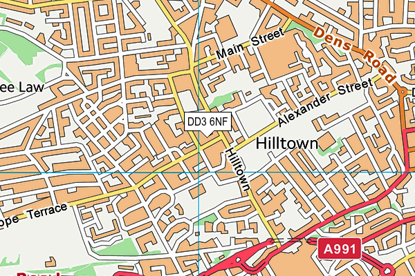 DD3 6NF map - OS VectorMap District (Ordnance Survey)