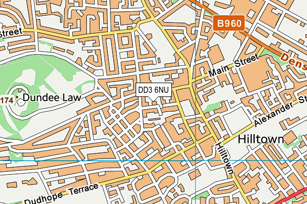 DD3 6NU map - OS VectorMap District (Ordnance Survey)