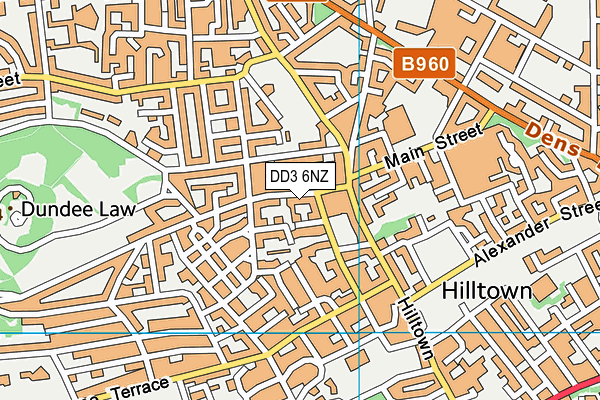DD3 6NZ map - OS VectorMap District (Ordnance Survey)