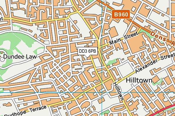 DD3 6PB map - OS VectorMap District (Ordnance Survey)