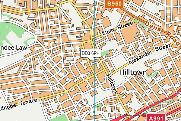 DD3 6PH map - OS VectorMap District (Ordnance Survey)