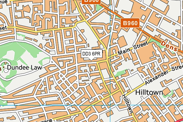 DD3 6PR map - OS VectorMap District (Ordnance Survey)