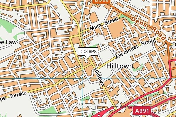 DD3 6PS map - OS VectorMap District (Ordnance Survey)