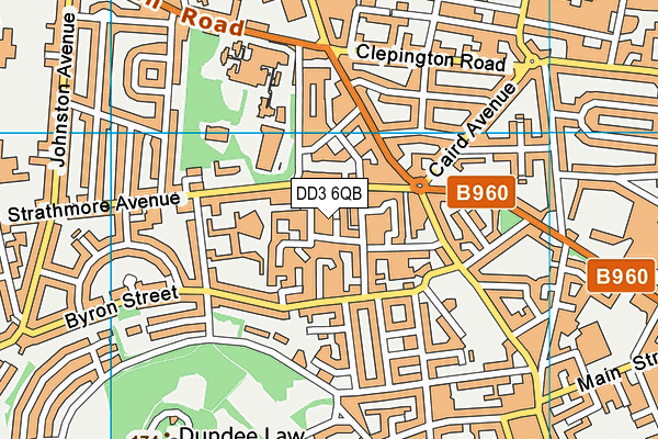 DD3 6QB map - OS VectorMap District (Ordnance Survey)