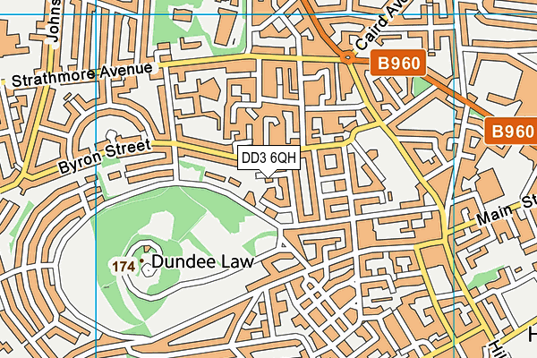 DD3 6QH map - OS VectorMap District (Ordnance Survey)