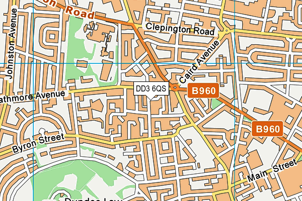 DD3 6QS map - OS VectorMap District (Ordnance Survey)