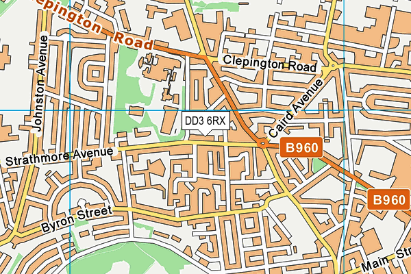 DD3 6RX map - OS VectorMap District (Ordnance Survey)