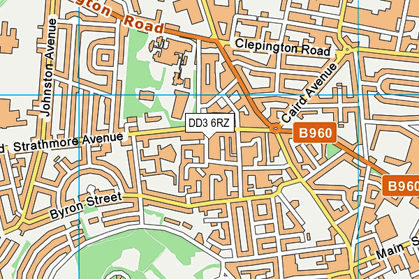 DD3 6RZ map - OS VectorMap District (Ordnance Survey)