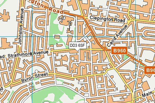 DD3 6SF map - OS VectorMap District (Ordnance Survey)