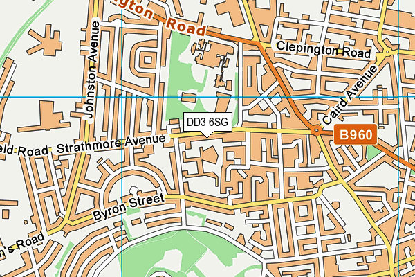 DD3 6SG map - OS VectorMap District (Ordnance Survey)