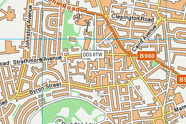 DD3 6TW map - OS VectorMap District (Ordnance Survey)