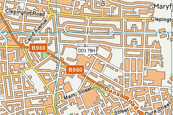 DD3 7BH map - OS VectorMap District (Ordnance Survey)