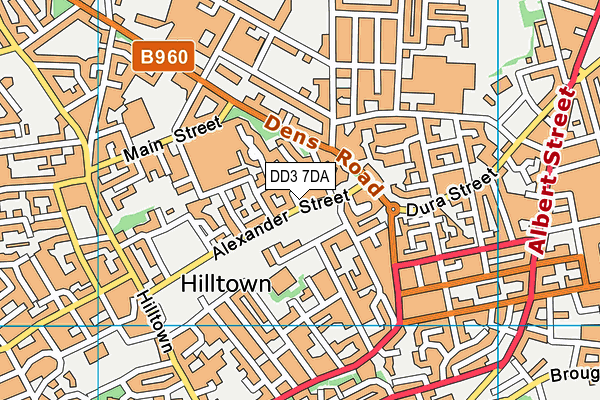 DD3 7DA map - OS VectorMap District (Ordnance Survey)