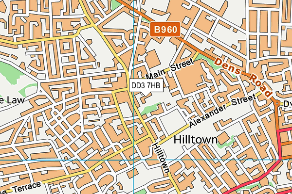 DD3 7HB map - OS VectorMap District (Ordnance Survey)