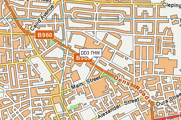 DD3 7HW map - OS VectorMap District (Ordnance Survey)