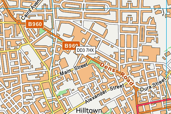 DD3 7HX map - OS VectorMap District (Ordnance Survey)