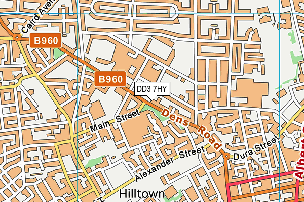 DD3 7HY map - OS VectorMap District (Ordnance Survey)