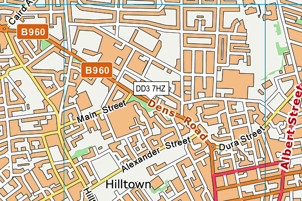 DD3 7HZ map - OS VectorMap District (Ordnance Survey)