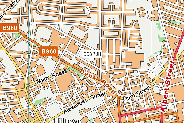 DD3 7JH map - OS VectorMap District (Ordnance Survey)