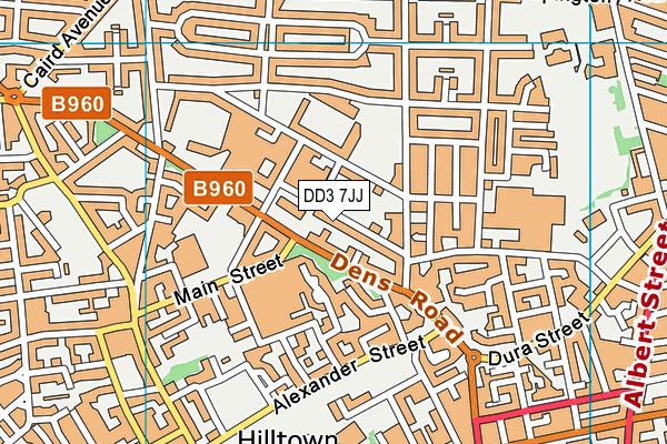 DD3 7JJ map - OS VectorMap District (Ordnance Survey)