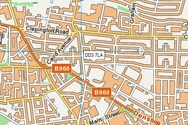 DD3 7LA map - OS VectorMap District (Ordnance Survey)