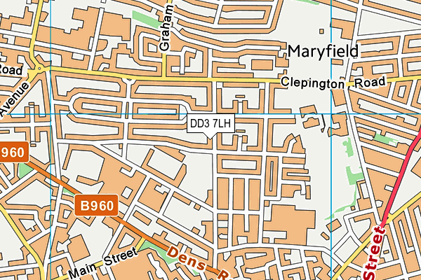 DD3 7LH map - OS VectorMap District (Ordnance Survey)