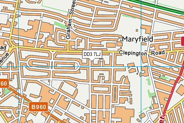 DD3 7LJ map - OS VectorMap District (Ordnance Survey)
