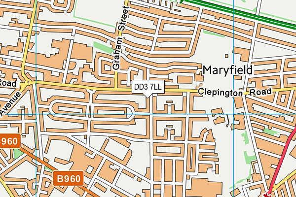 DD3 7LL map - OS VectorMap District (Ordnance Survey)
