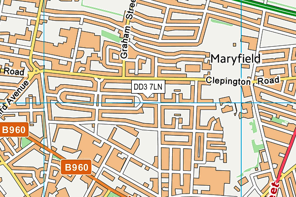 DD3 7LN map - OS VectorMap District (Ordnance Survey)