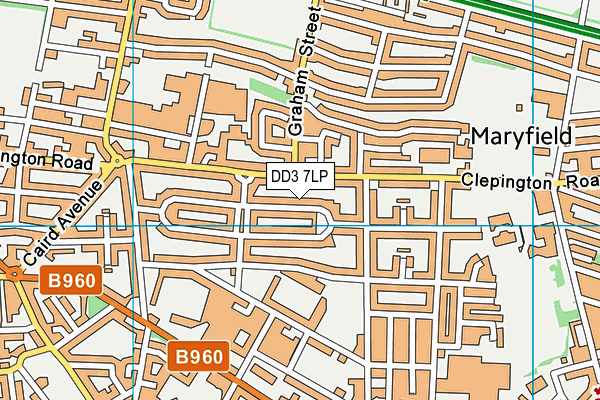 DD3 7LP map - OS VectorMap District (Ordnance Survey)