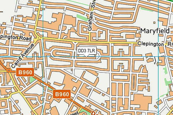 DD3 7LR map - OS VectorMap District (Ordnance Survey)
