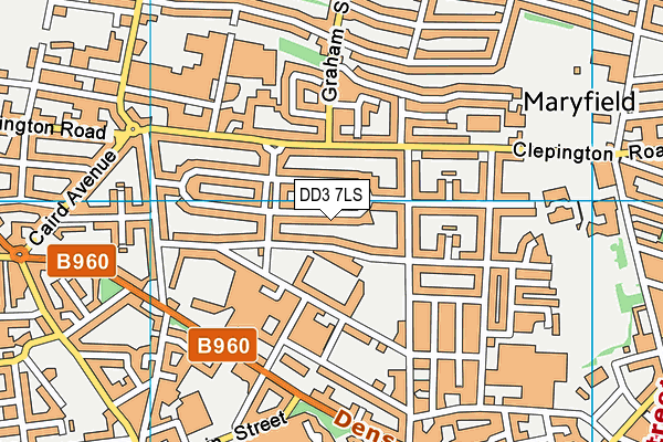 DD3 7LS map - OS VectorMap District (Ordnance Survey)