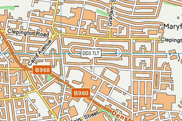 DD3 7LT map - OS VectorMap District (Ordnance Survey)