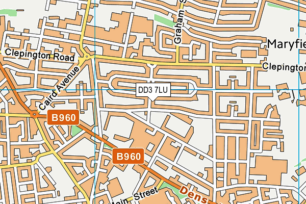 DD3 7LU map - OS VectorMap District (Ordnance Survey)