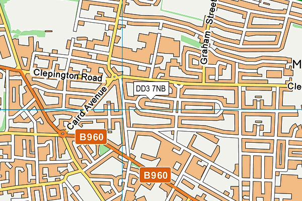 DD3 7NB map - OS VectorMap District (Ordnance Survey)