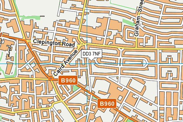 DD3 7NF map - OS VectorMap District (Ordnance Survey)