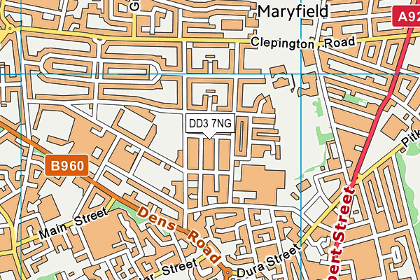 DD3 7NG map - OS VectorMap District (Ordnance Survey)