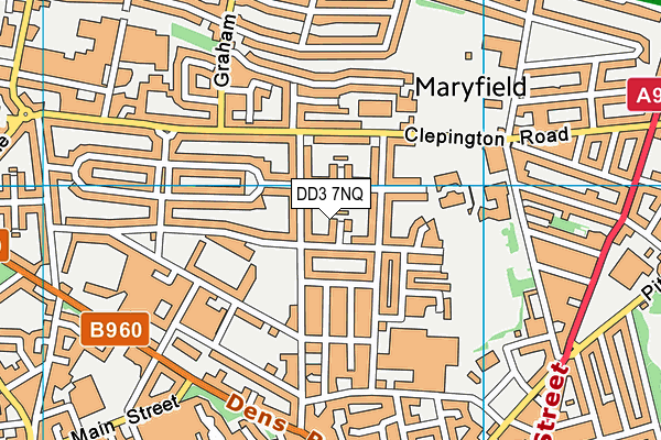 DD3 7NQ map - OS VectorMap District (Ordnance Survey)