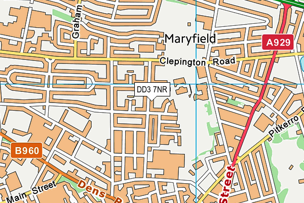 DD3 7NR map - OS VectorMap District (Ordnance Survey)