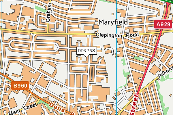 DD3 7NS map - OS VectorMap District (Ordnance Survey)