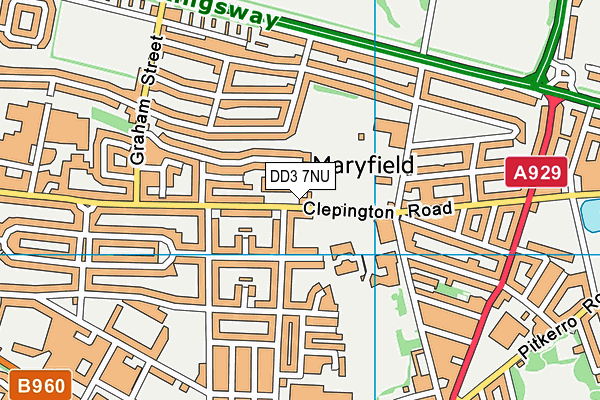 DD3 7NU map - OS VectorMap District (Ordnance Survey)