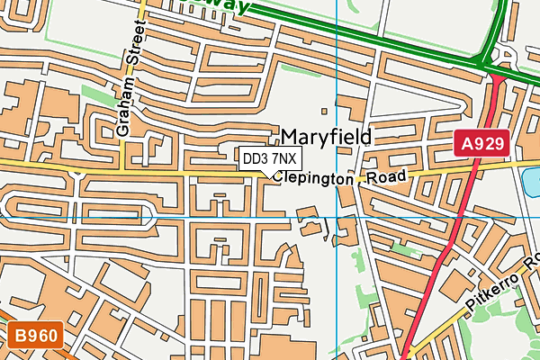 DD3 7NX map - OS VectorMap District (Ordnance Survey)