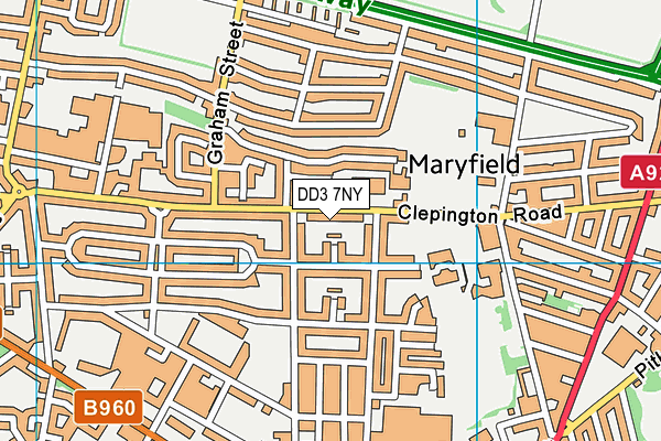 DD3 7NY map - OS VectorMap District (Ordnance Survey)